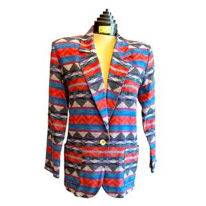Tracy Evan’s LTD Vintage Southwestern Aztec Blazer Women’s Small